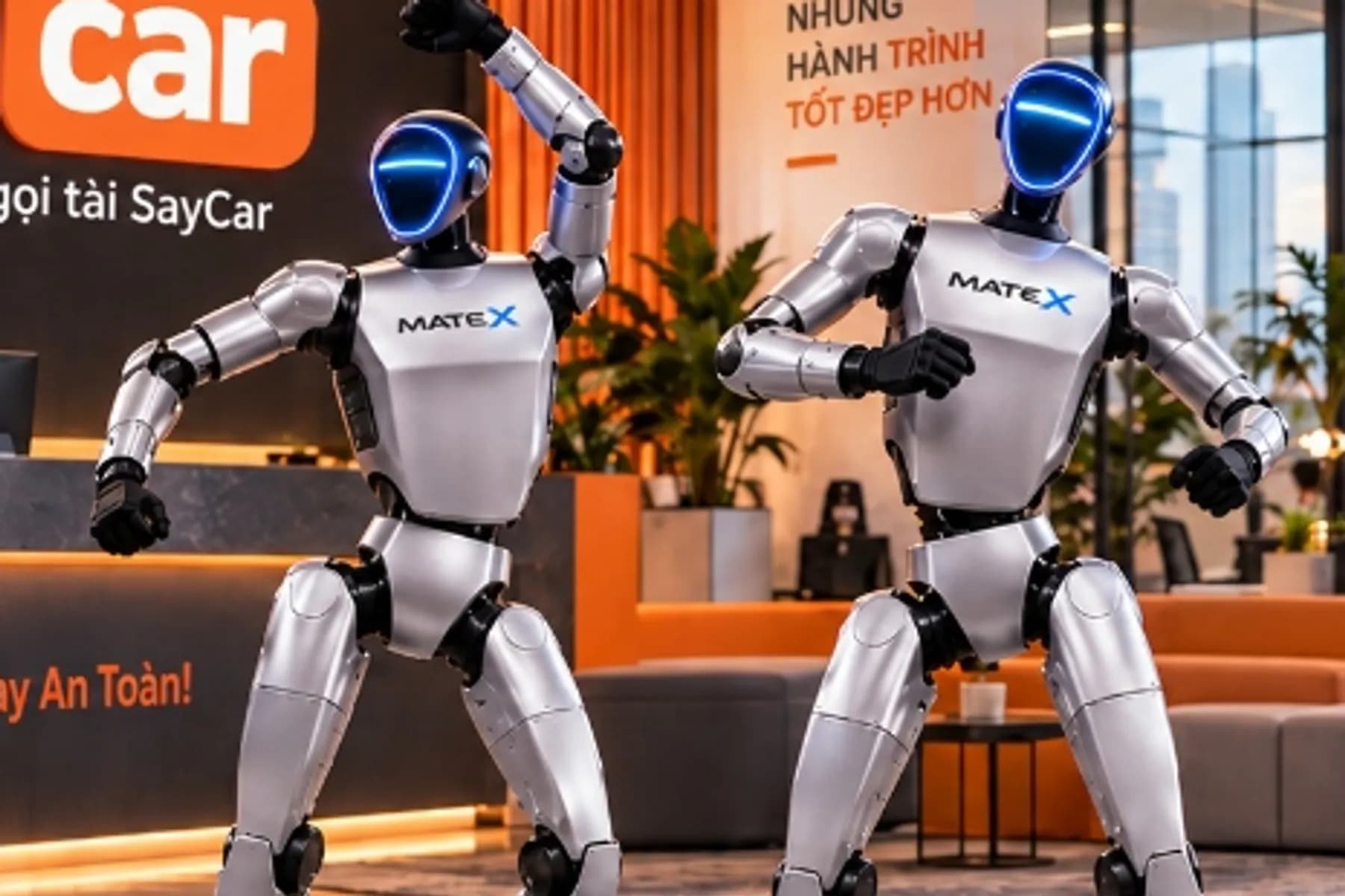 Robot MATE X tại gian hàng triển lãm